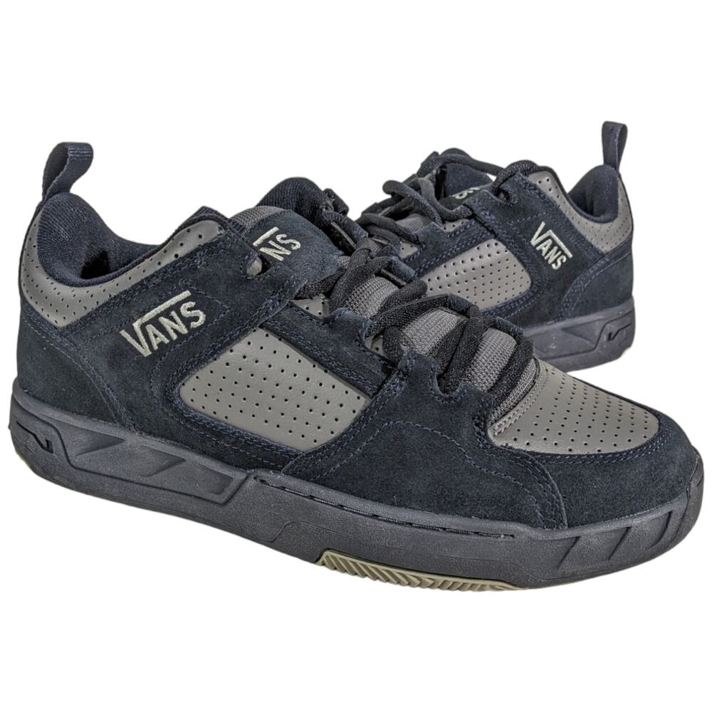 Vans Big B Skateboarding Shoes 10.5 Navy Blue Gray Fat Tongue Mens